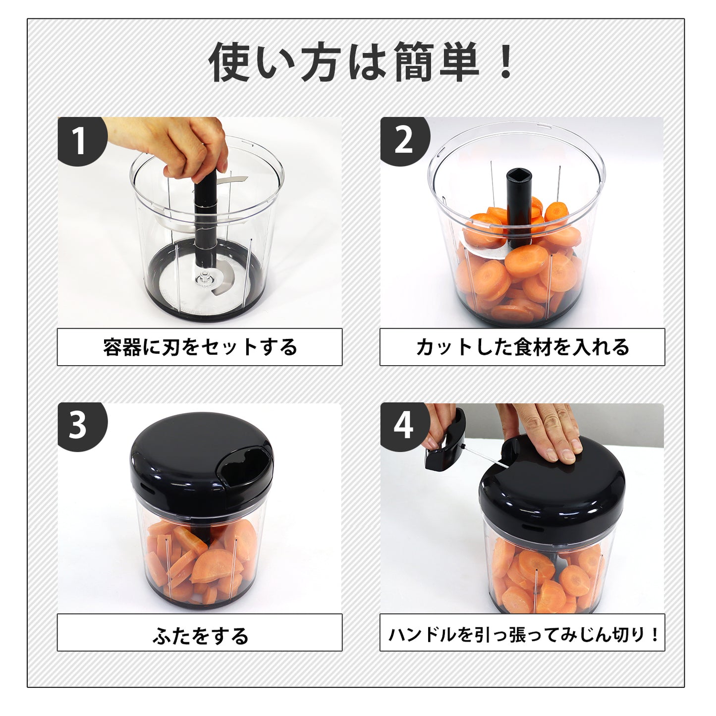 【食洗機対応 / 強化版】ぶんぶんチョッパーBoss 1.5L