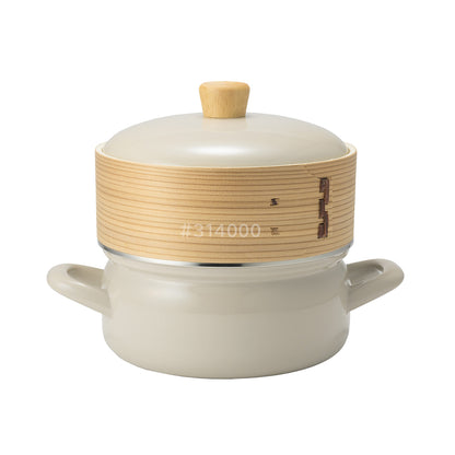 富士ホーロー せいろ付きホーロー鍋 1段 2段 セット 18cm IH ガス火