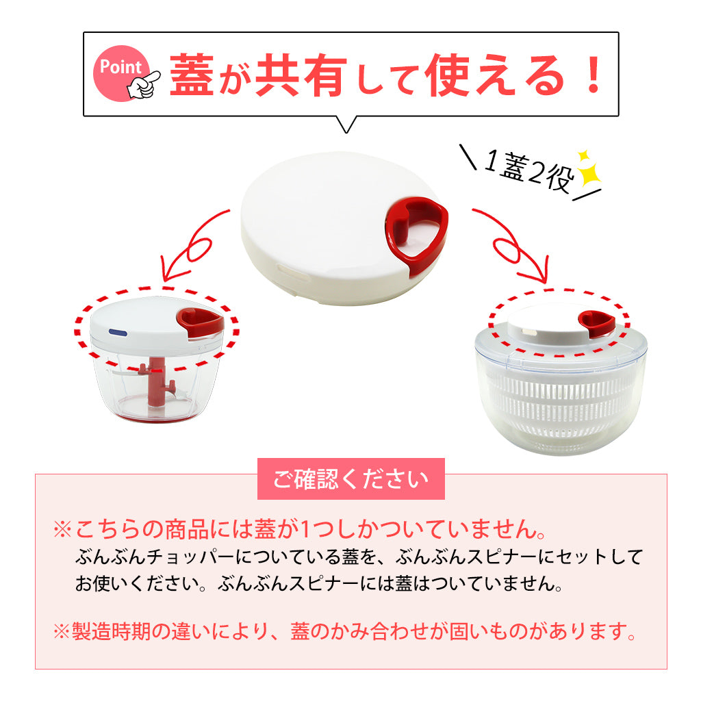 【2種セット】[ぶんぶんチョッパーR] + [ぶんぶんスピナー 蓋なし]