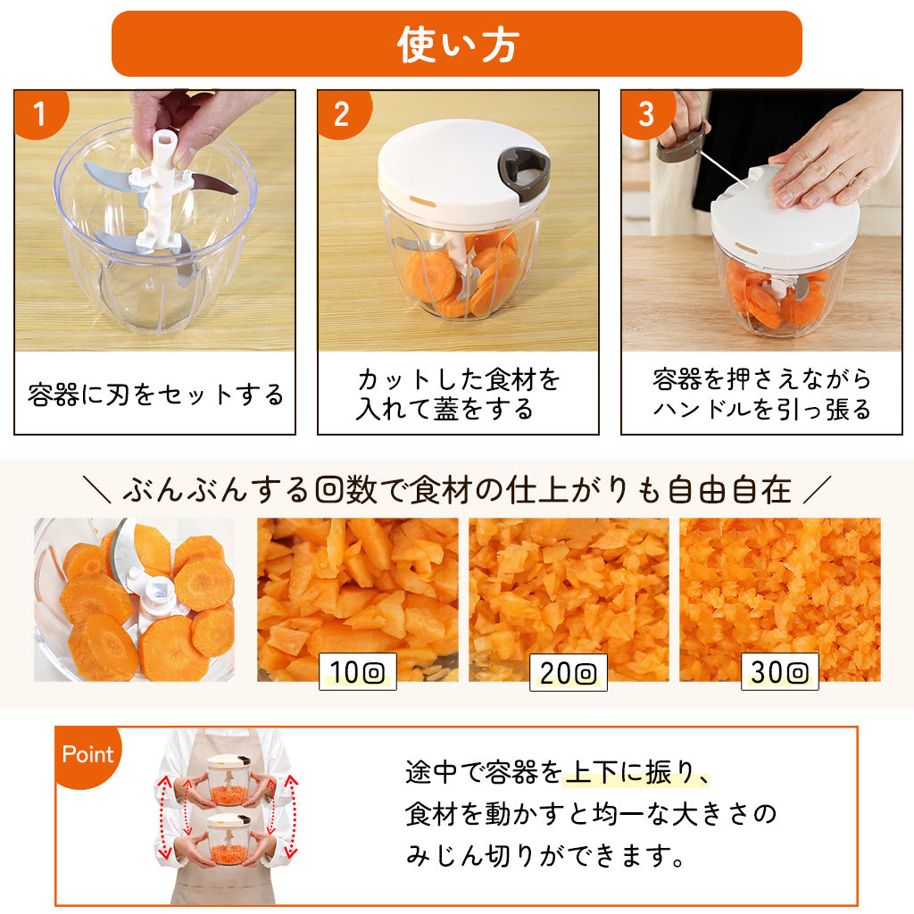 【強化版】ぶんぶんチョッパー5S 900ml