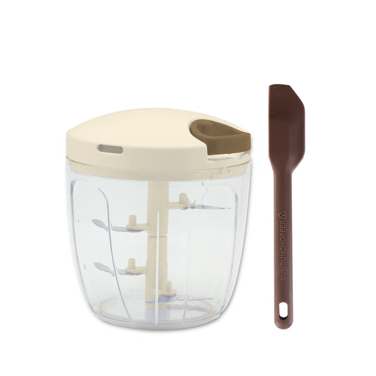 【2種セット】[強化版 ぶんぶんチョッパー5S] + [ぶんぶんチョッパー専用 ミニスパチュラ ブラウン]