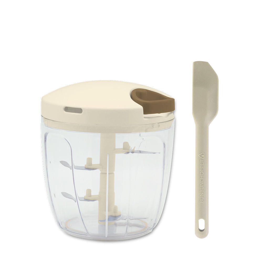 【2種セット】[強化版 ぶんぶんチョッパー5S] + [ぶんぶんチョッパー専用 ミニスパチュラ クリーム]