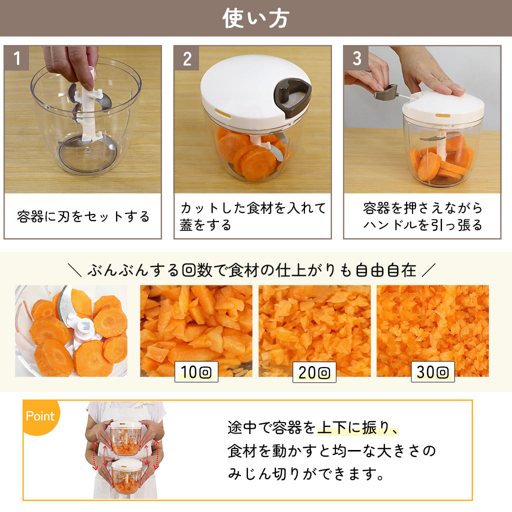 食洗機OK！/ 強化版 2.5倍】 ぶんぶんチョッパースーパー5 900ml