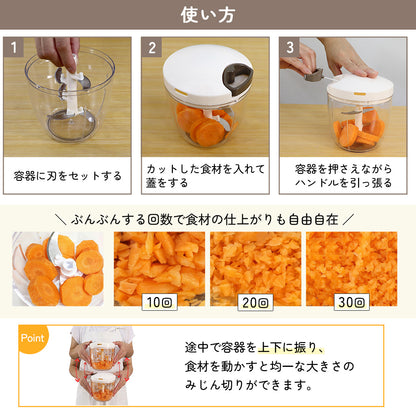 【食洗機対応 / 強化版 2.5倍】 ぶんぶんチョッパースーパー5 900ml トライタン 全5色
