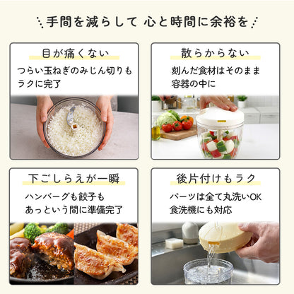 【食洗機対応 / 強化版 2.5倍】 ぶんぶんチョッパースーパー5 900ml トライタン 全5色