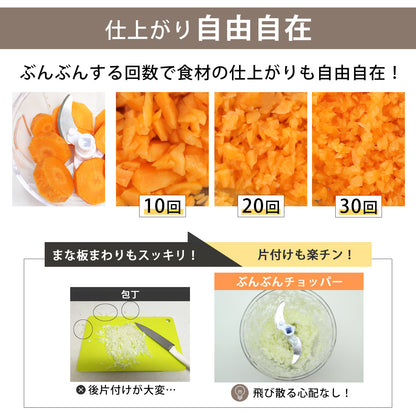 【食洗機対応 / 強化版 2.5倍】 ぶんぶんチョッパースーパー5 900ml トライタン 全5色
