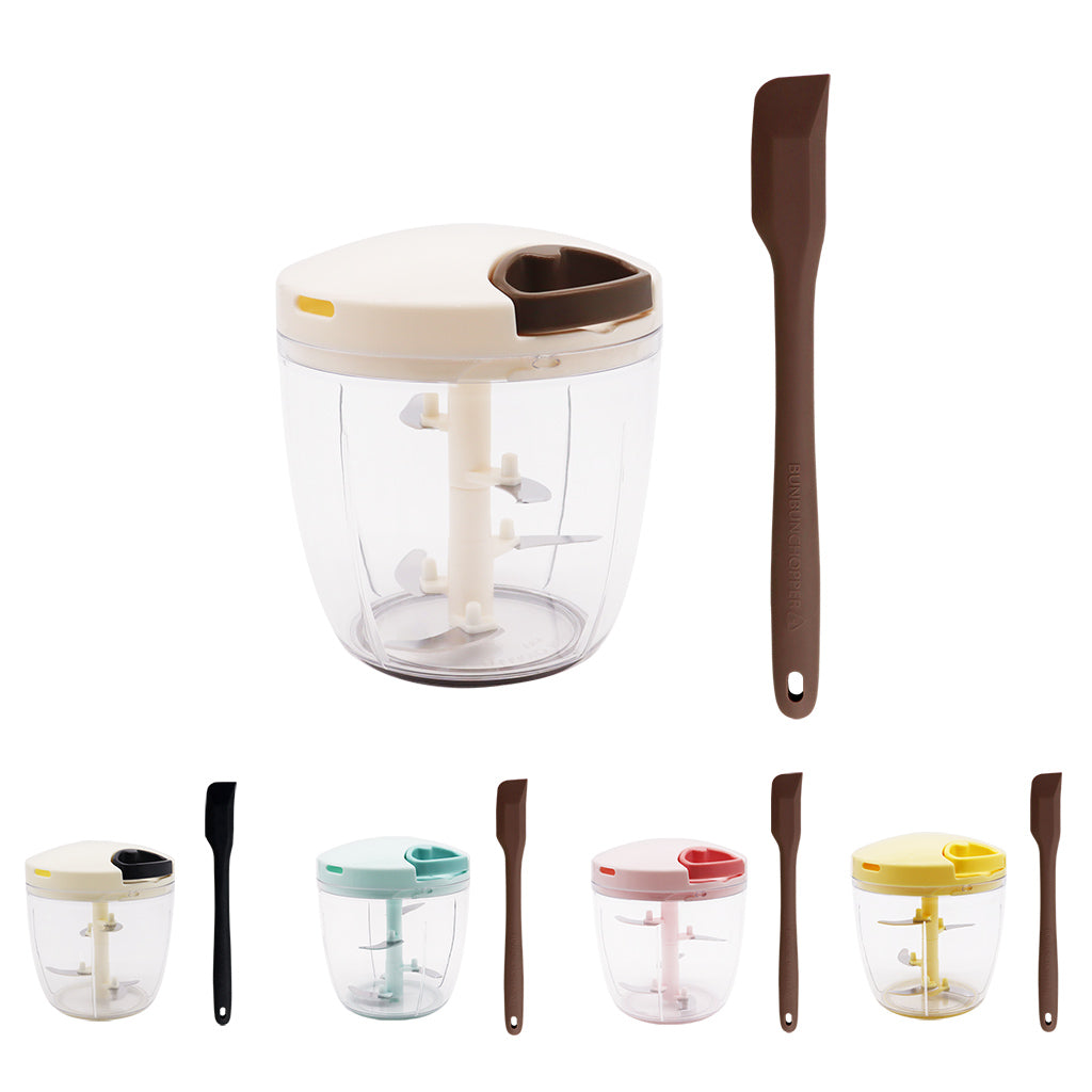 【2種セット】[ 食洗機対応 ぶんぶんチョッパーSP5 ] + [ ぶんぶんチョッパー専用 ロングスパチュラ ] 全5種類