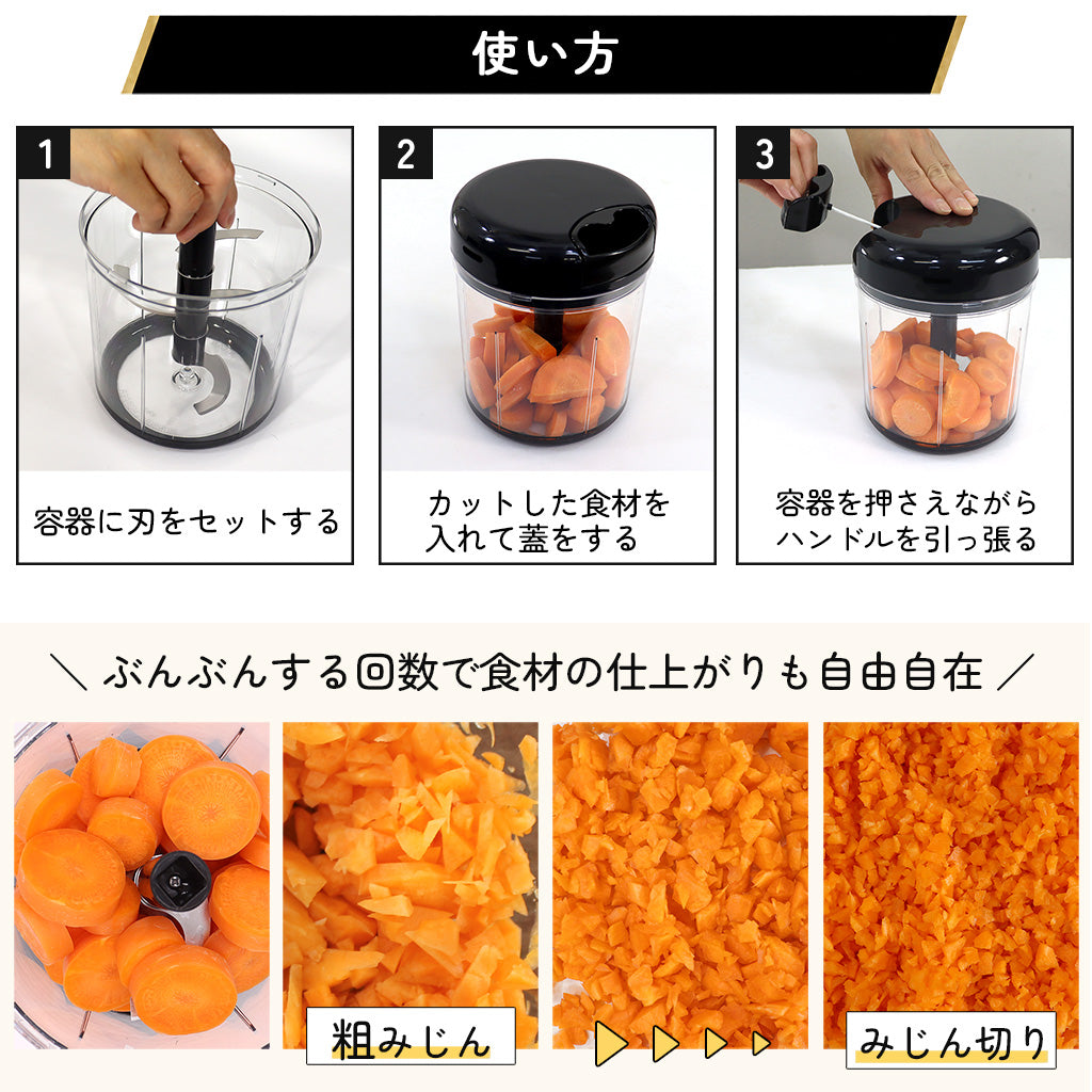 【食洗機対応 / 強化版】ぶんぶんチョッパーBoss 1.5L