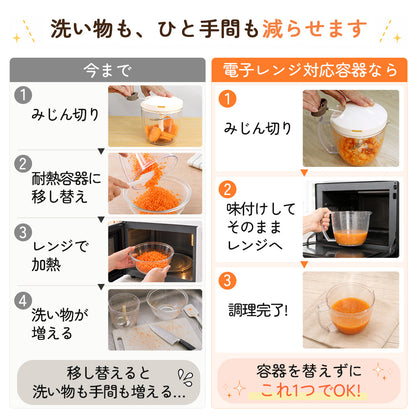 【電子レンジ対応 / レシピ付】ぶんぶんチョッパー専用容器 900ml