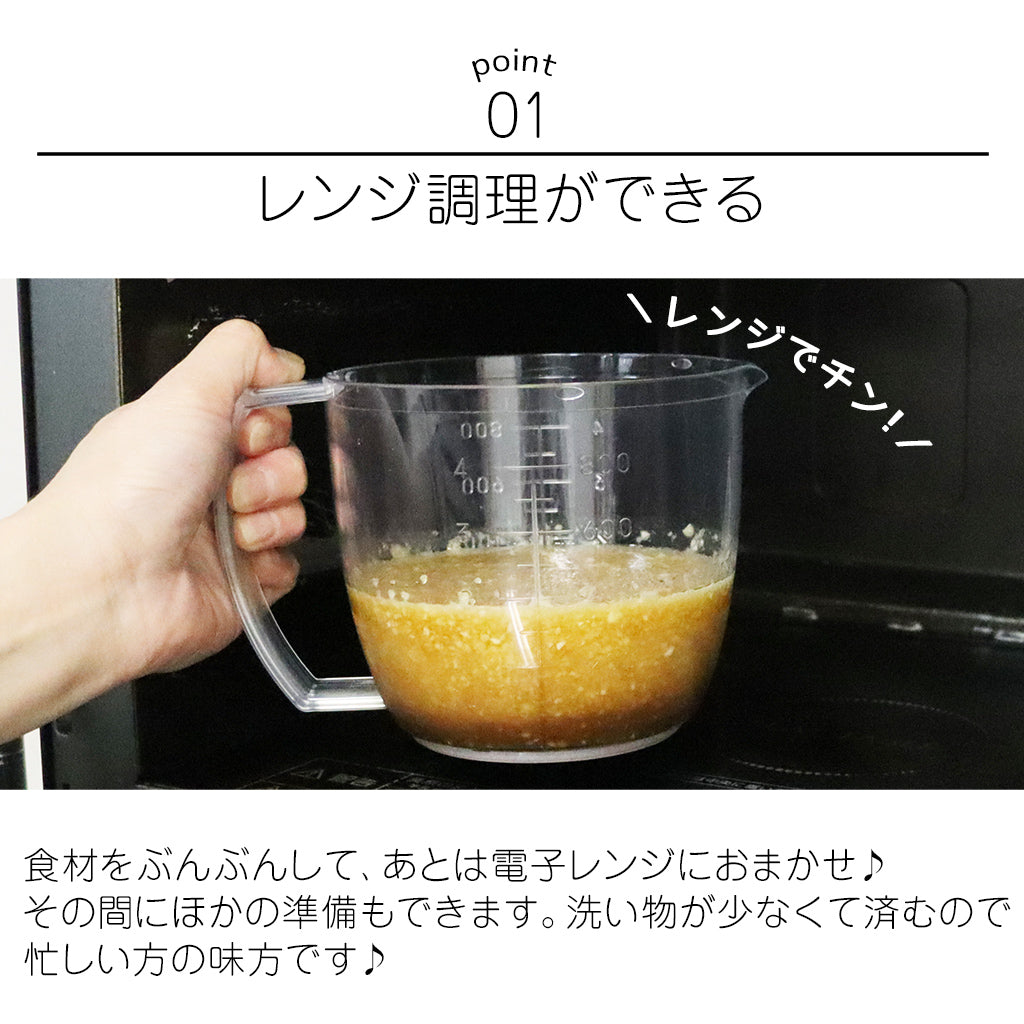 【電子レンジ対応 / レシピ付】ぶんぶんチョッパー専用容器 900ml BPX-900